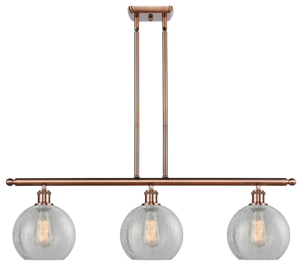 Innovations Lighting 516-3I-AC-G125-8 Athens 3 Light 36" Island Light