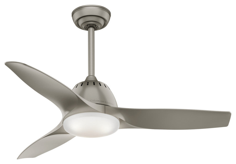 Casablanca 44" Wisp Pewter Ceiling Fan With Light and Remote