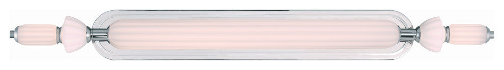 Lansdowne, Vanity, 39", Polished Nickel, Opal Glass