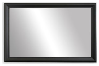 Woodford Framed Wall Mirror, Black, 28" X 24"
