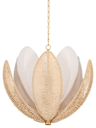 Corbett Lighting Costa Brava Chandelier, Vintage Gold Leaf, 36"Dx31.75"H