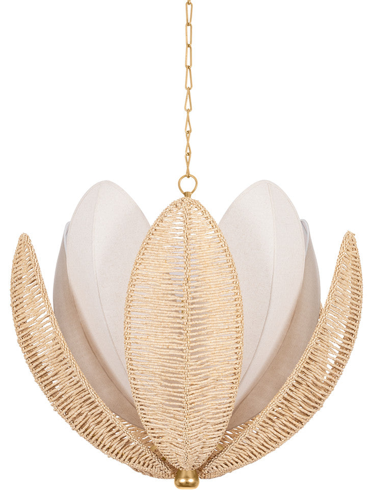 Corbett Lighting Costa Brava Chandelier, Vintage Gold Leaf, 36"Dx31.75"H