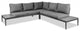 HomeRoots 98" X 98" X 26" Grey Aluminum Sectional