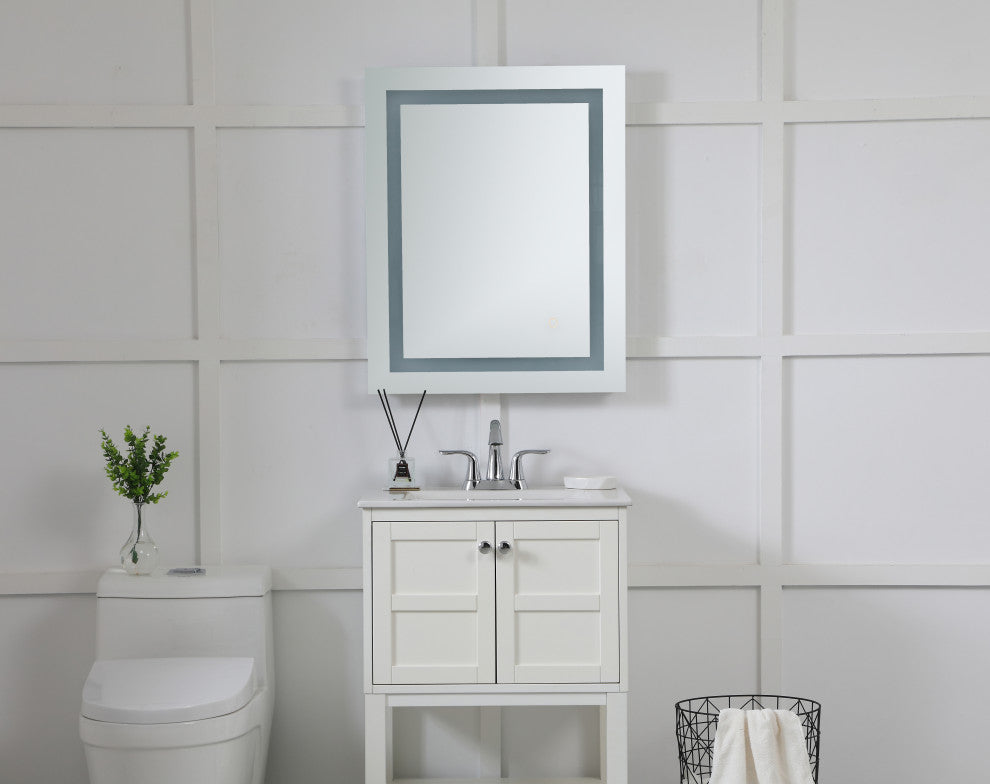 LED Hardwired Mirror Rectangle W24"H30" Dimmable 3000K