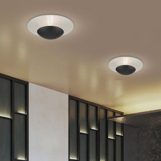 Livex Lighting Ventura 2-Light Large Wall Sconce, Black/Brushed Nickel