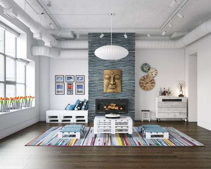 Cosmic Black 3D Wave 6X24 Honed Ledger Panel, 20 Sft