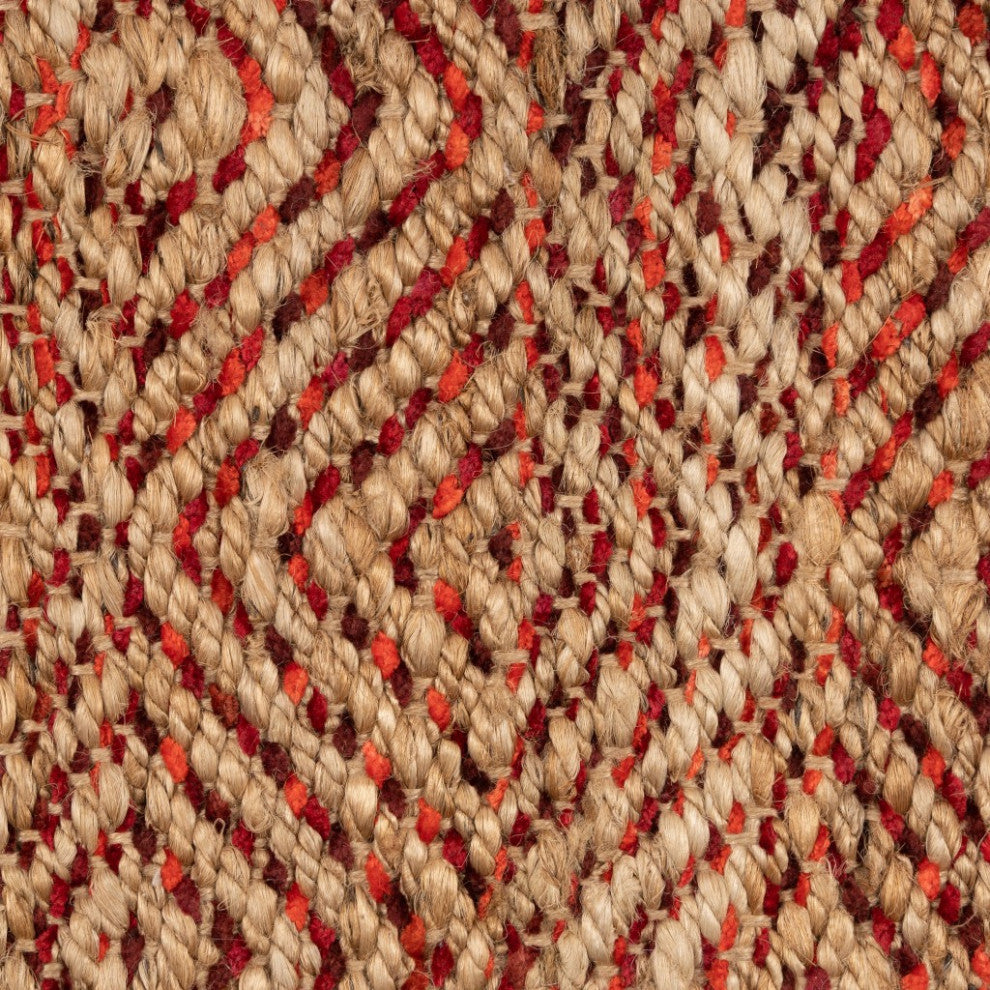 5" x 8" Burgundy and Tan Ombre Area Rug