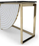 Modrest Flavio Gold + Marble Console Table