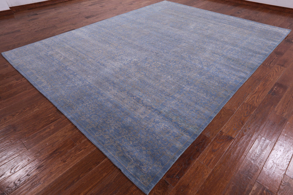 Persian Wool and Silk Hand-Knotted Rug 9' 1" X 12' 0" Q6338