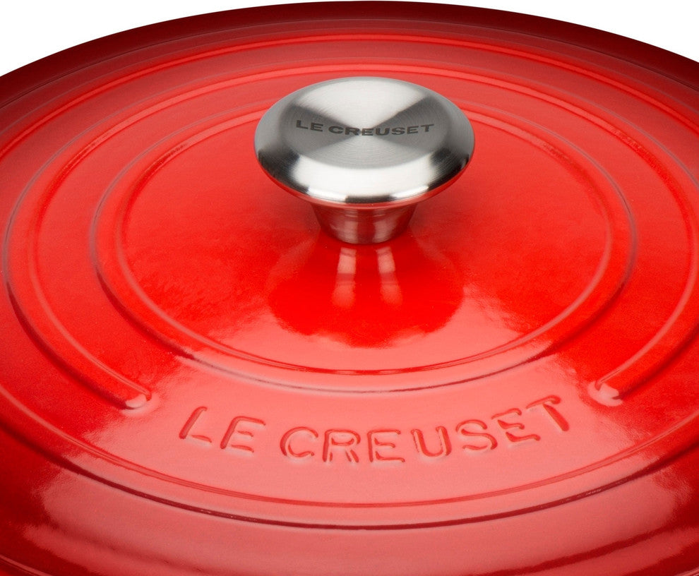 Le Creuset Signature Cast Iron Round Casserole, 20 cm, Cerise