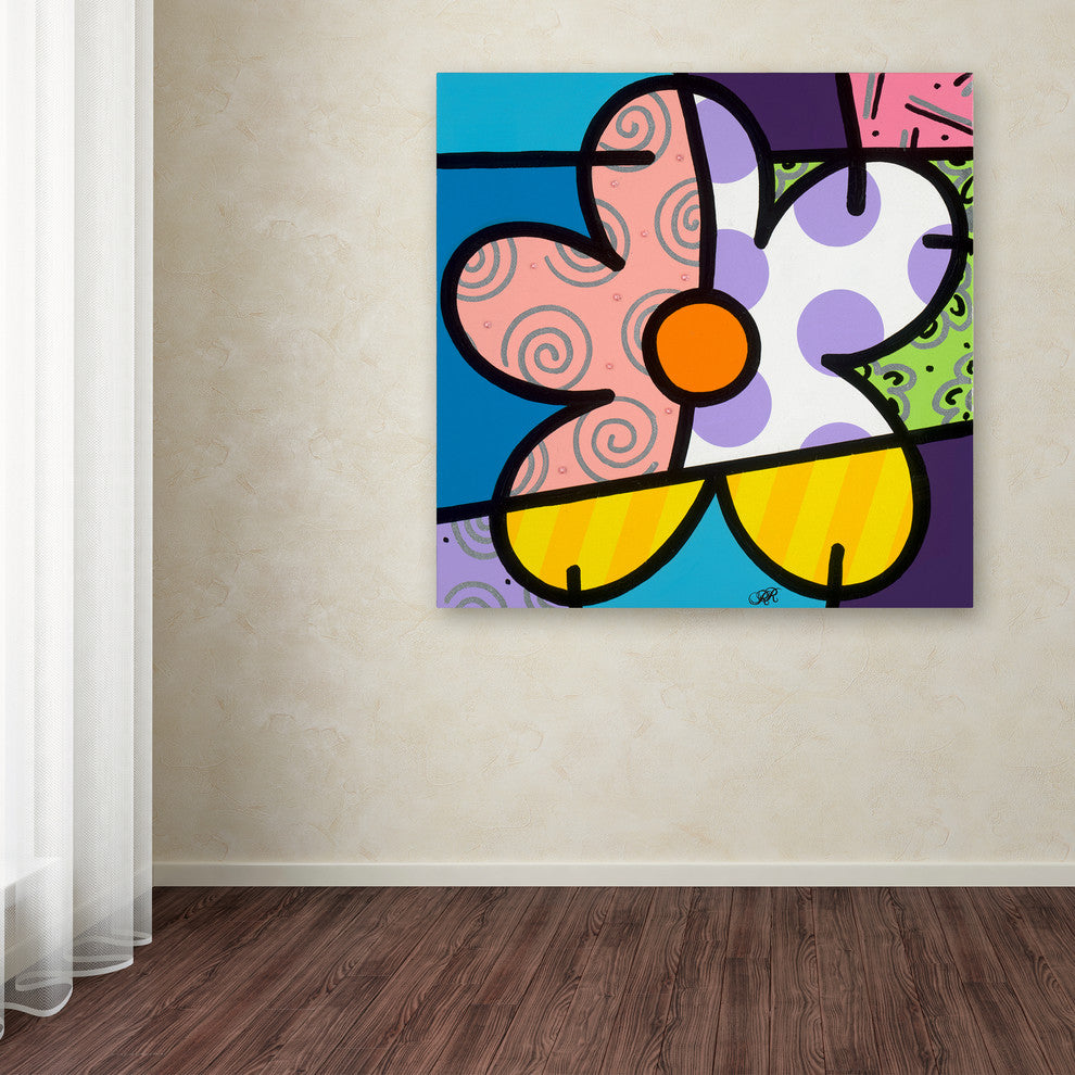 Roberto Rafael 'Big Flower IV' Canvas Art