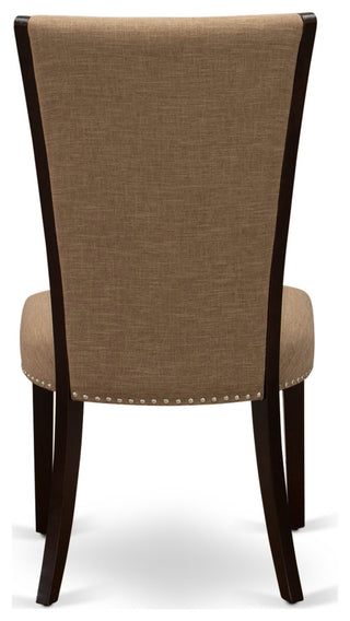 A Dining Set Of 4 Chairs Using Light Sable Color, 42"Round Table, Mahogany