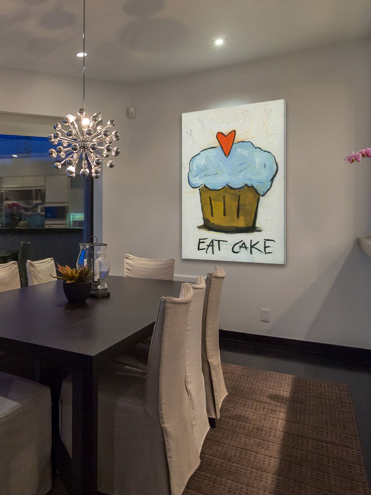 "Eat Cake" Painting Print on Canvas by Tori Campisi