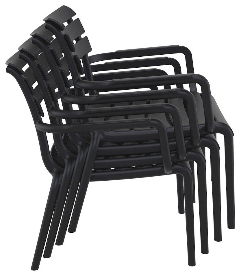 Paris Outdoor Club Lounge Chair Black