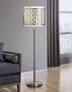 MELROSE Metal Lamp, Brushed Nickel, 61"