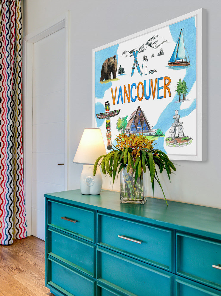 "Unforgettable Vancouver" Framed Painting Print , 24x24