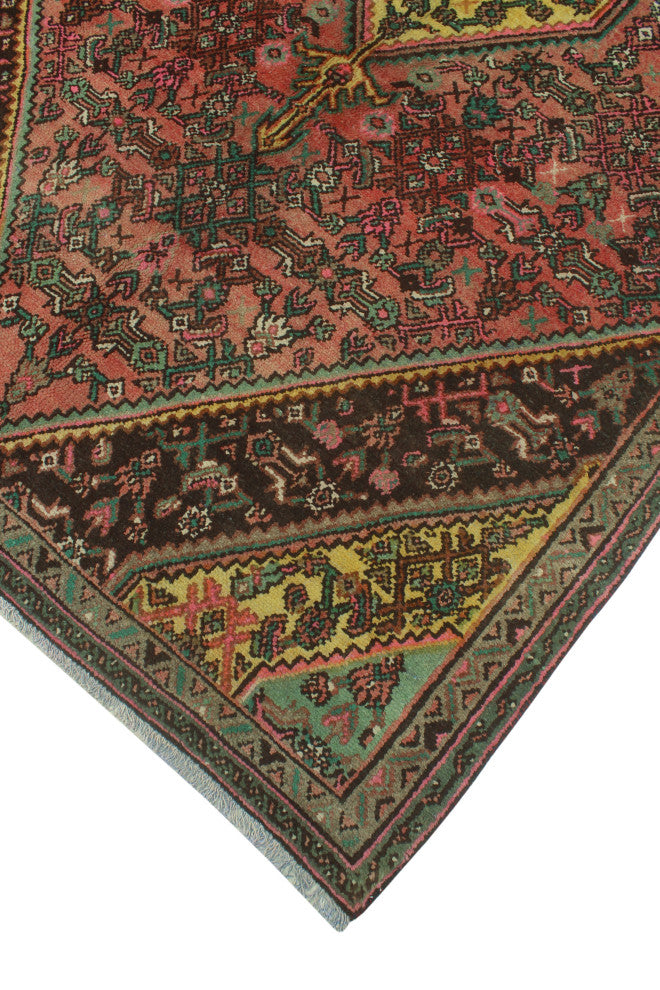 Fine Vintage Distressed Bayan Rust Rug