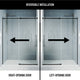 VIGO Luca 56" to 60" W x 79" H Frameless Sliding Shower Door, Matte Black, Clear Glass