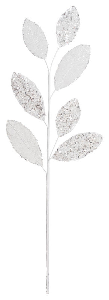 Vickerman Of180801 20" White Mesh Apple Leaf Artificial Christmas Spray