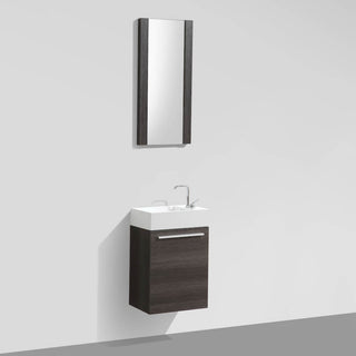 Colmar 18"Vanity With Acrylic Sink Dark Oak