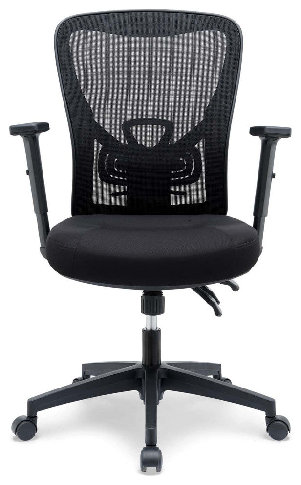 Computer Work Desk Chair, Fabric, Black, Modern, Home Business Office Furniture