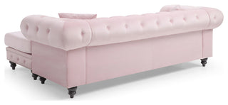 Nola Sofa Chaise, Pink