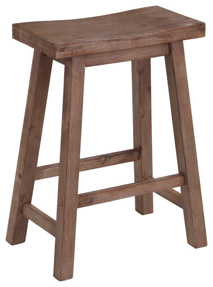 Sonoma Saddle Seat Counter Stool, Barnwood Wire-Brush, Counter Height, Single