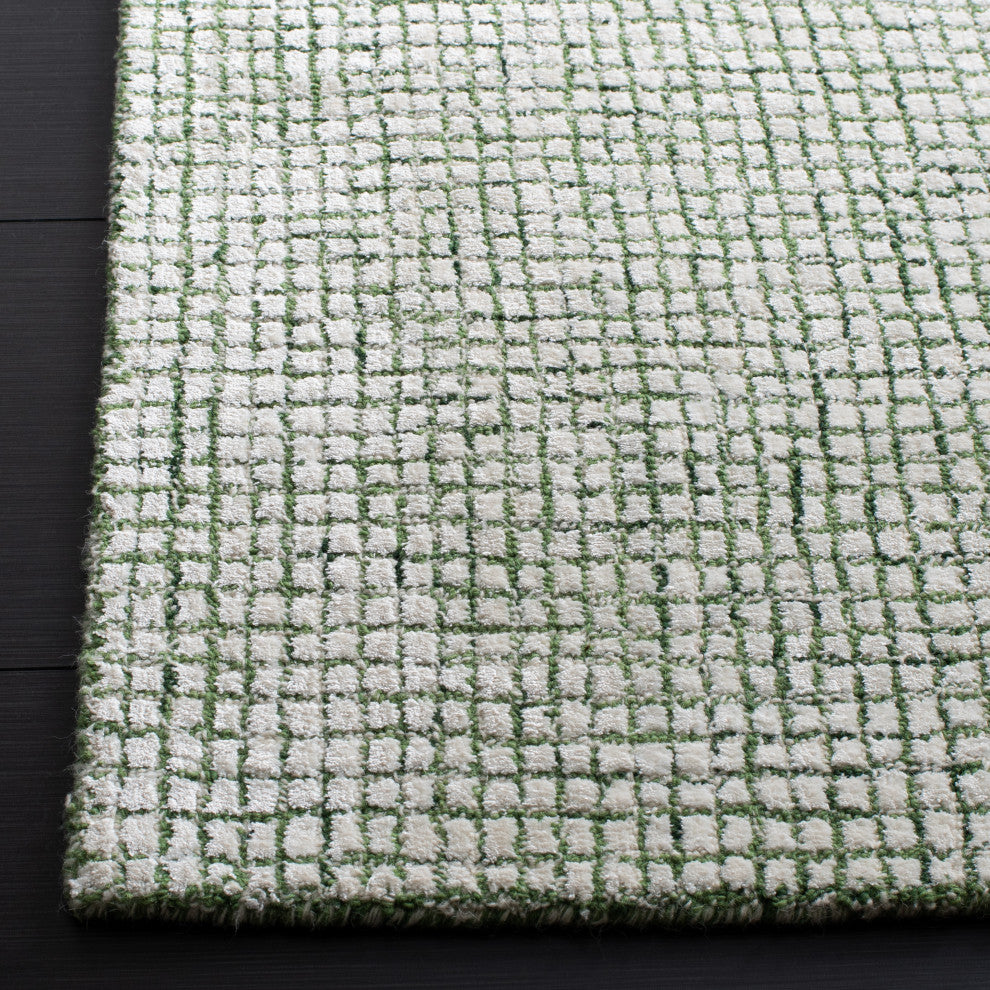 Safavieh Couture Abstract Collection, ABT470 Rug, Ivory/Green, 3'x5'