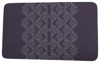 Fickle Florals Dotted Focus Geometric Print Bath Mat, Purple, 17"x24"