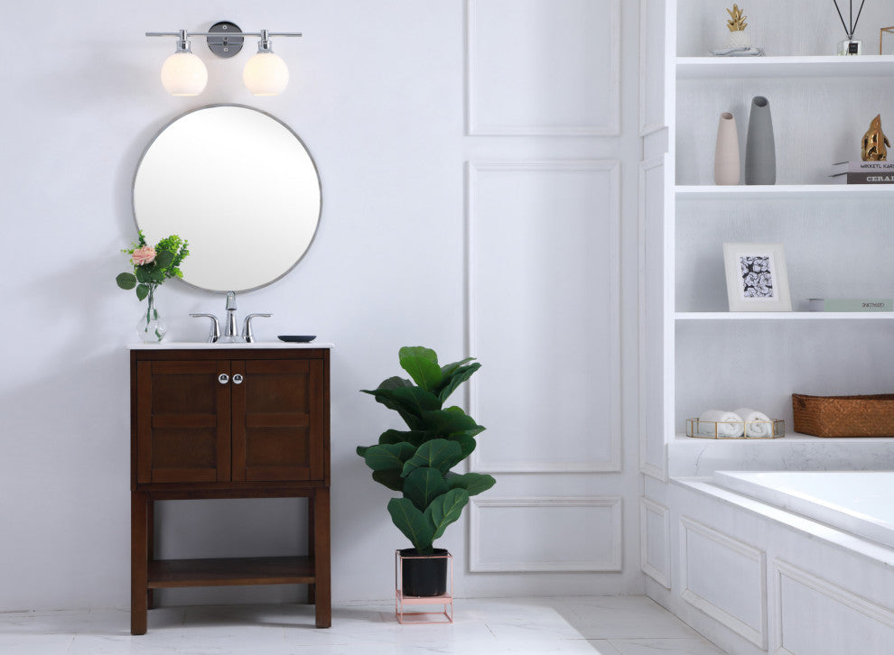 Elegant Lighting LD2315 Collier 2 Light 19"W Vanity Light - Black