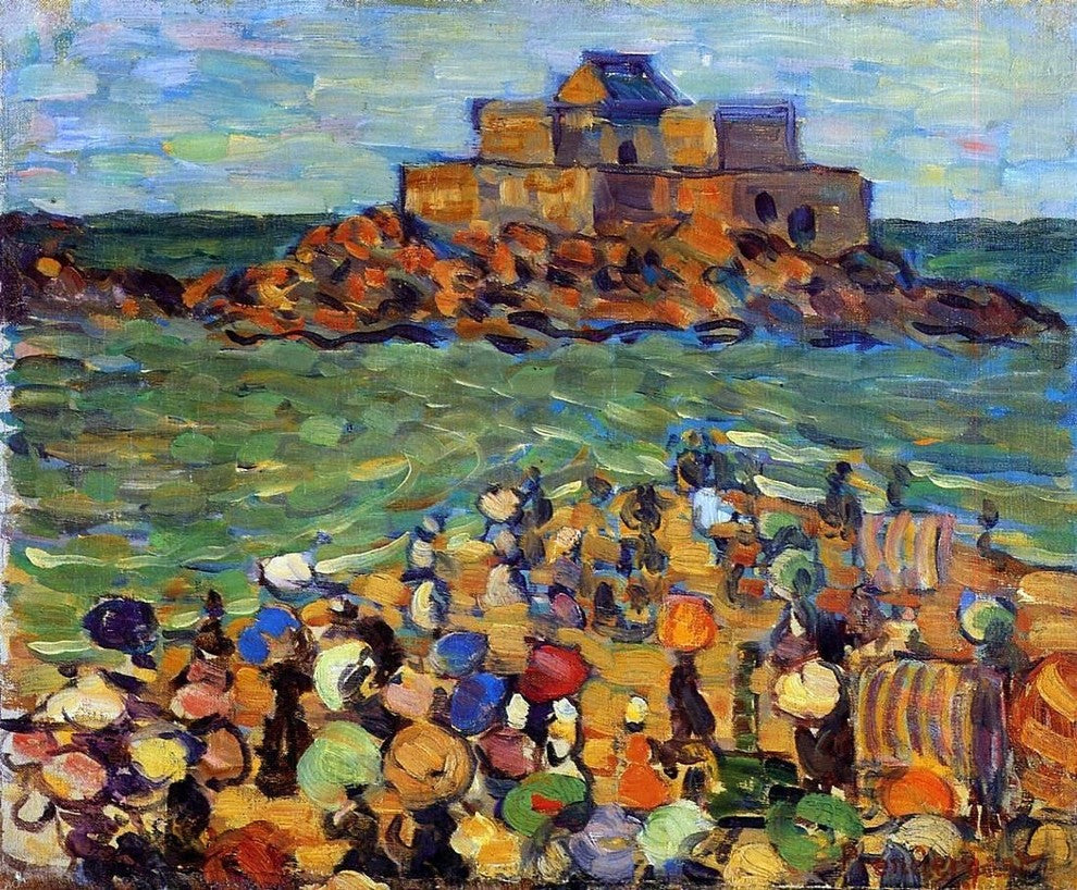 Maurice Prendergast Chateaubriand-s Tomb- St Malo Wrapped Canvas