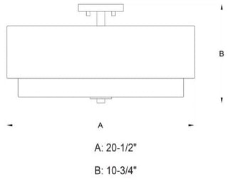 Burnaby 20.5-in Semi Flush Ceiling Light Matte Brass