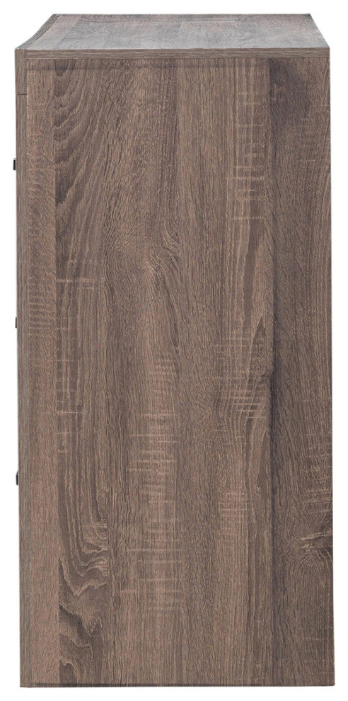 6 Drawers Wooden Dresser, Barrel Oak