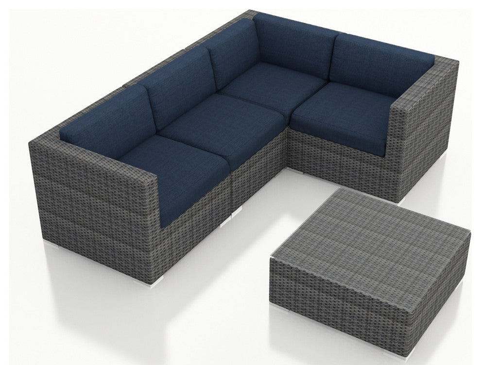 District 5 Piece Sectional Set, Spectrum Indigo