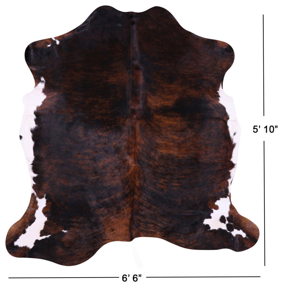 Organic Natural Hair-On Cowhide Area Rug 5' 10" X 6' 6" C1968