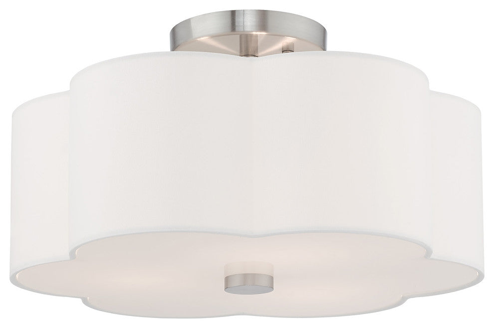Livex Lighting Brushed Nickel 3-Light Ceiling Mount