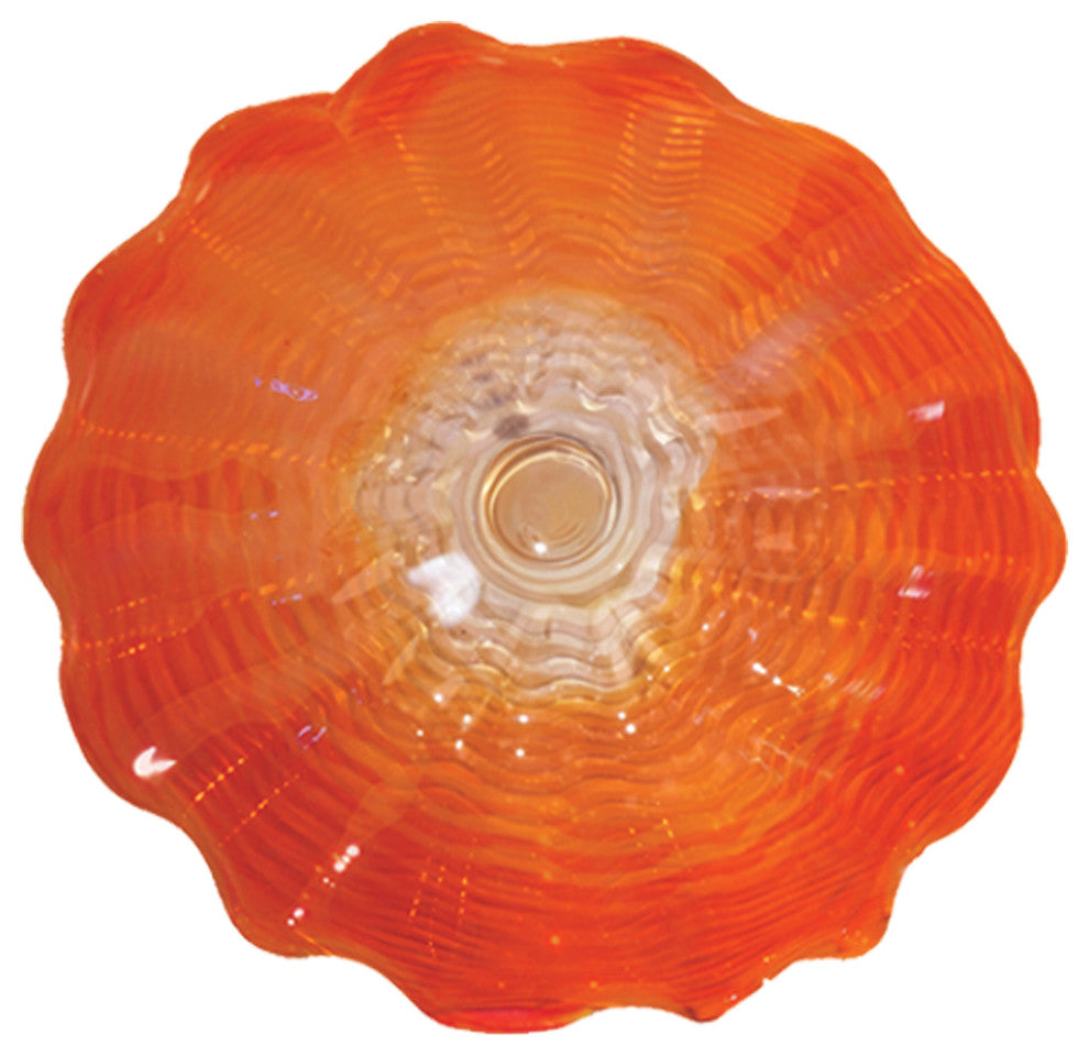Titian Hand Blown Art Glass Wall Decor, 20"D