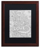 Hello Angel 'Live Laugh Love', Wood Frame, Black Mat, 20x16