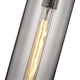 Union Square Light Linear Pendant, Graphite, Smoke Glass