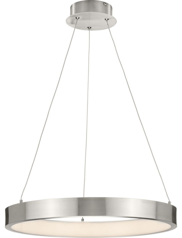Inverse LED Collection Modern Brushed Nickel Pendant