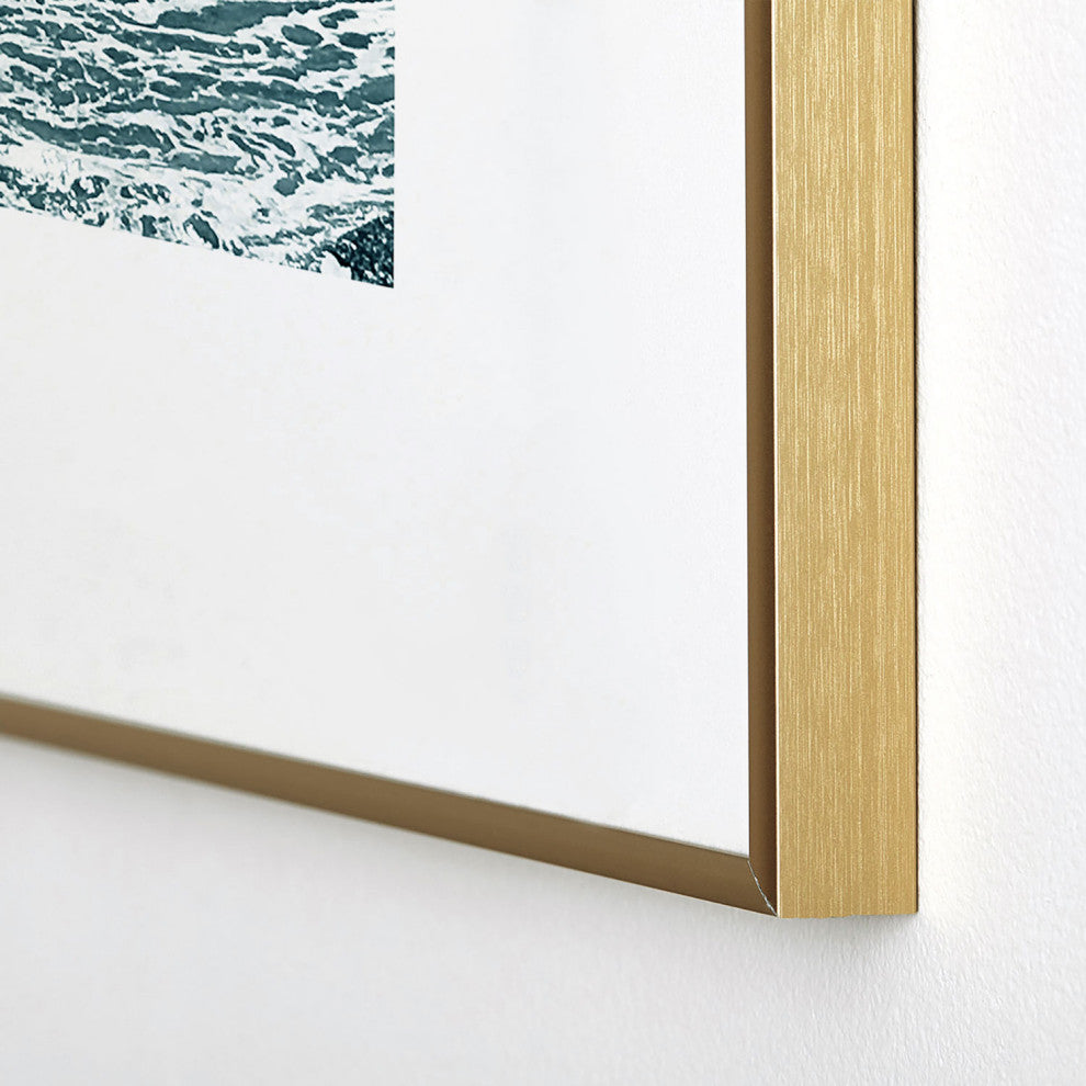 Gale Switzer Lone surfer slate Metal Framed Art Print