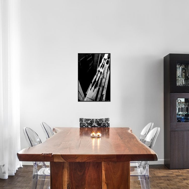 "Queen Street" Framed Canvas Giclee by Jian Wang, 21x31"