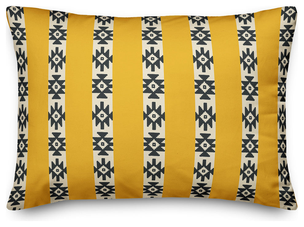 Southwestern Pattern in Yellow Throw Pillow