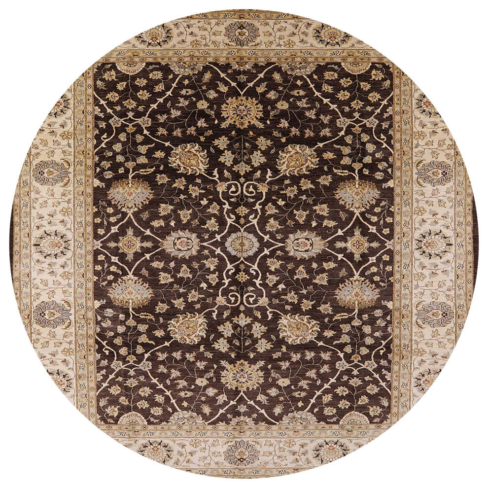 Ahgly Company Indoor Round Mid-Century Modern Area Rugs, 4' Round