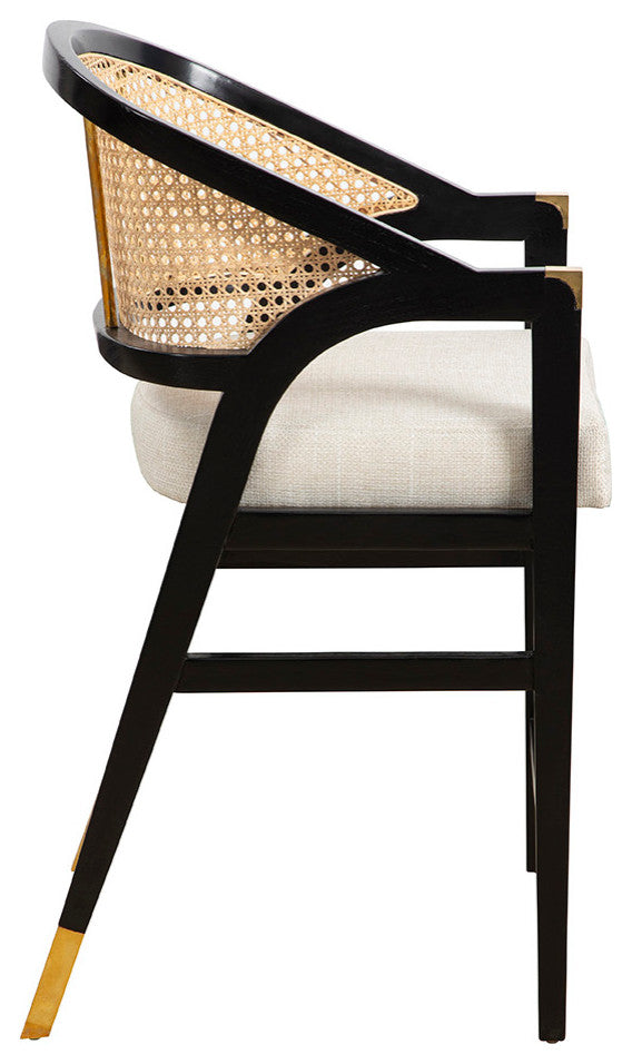 Royce 38" Tall Counter Stool, Black