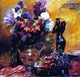 Lovis Corinth Cala lilies andn Lilacs With a Bronze Figurine Wall Decal