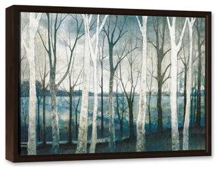Birch Tree Marsh Canvas Wall Art,, 24"x18", Framed