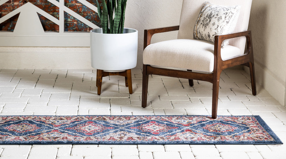 Unique Loom Light Blue Rhea Utopia 2' 0 x 6' 0 Runner Rug