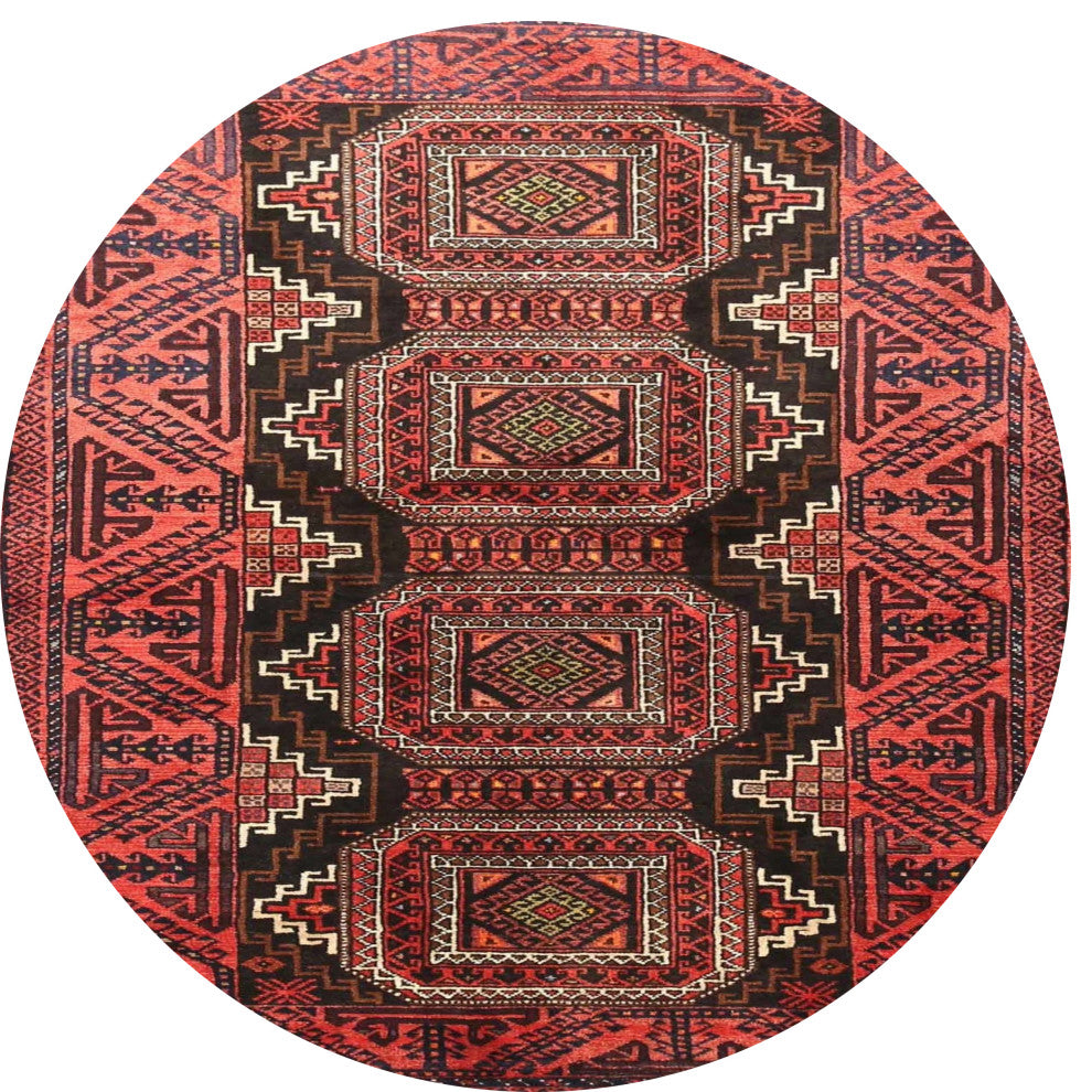 Ahgly Company Indoor Round Traditional Area Rugs, 4' Round