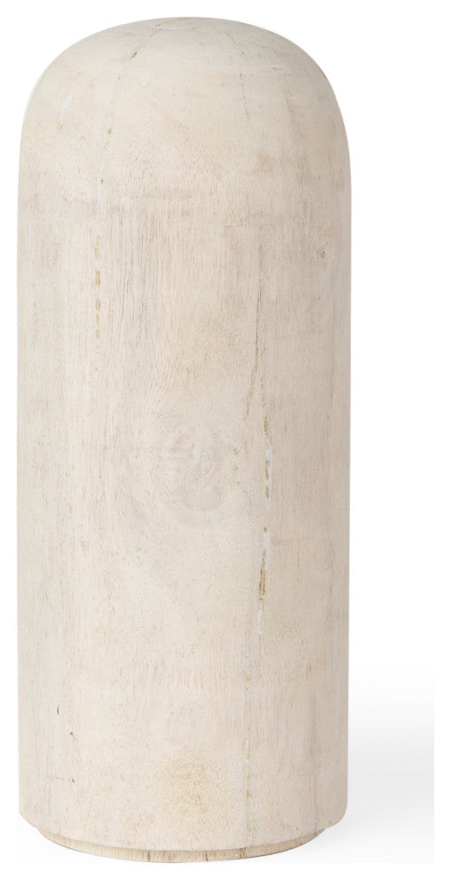 Knox Tall White-Wash Wood Decorative Object